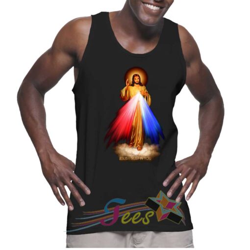 Cheap Graphic Tank Top Jesus Trust In You