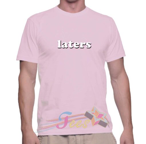 Cheap Laters Pink Graphic Tees On Sale