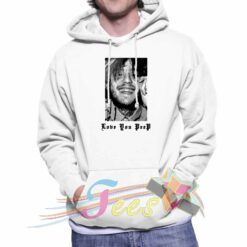 Cheap Graphic Love You Peep Pullover Hoodie