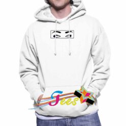 Cheap Graphic Eyes Box Pullover Hoodie