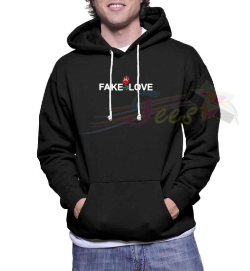 Cheap Graphic Fake Love Pullover Hoodie