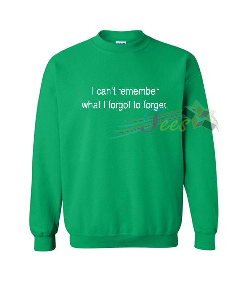 Cheap Graphic I Can't Remember Sweatshirt