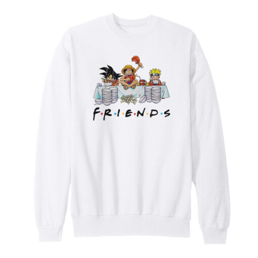 Anime Friends Son Goku Luffy Naruto Sweatshirt