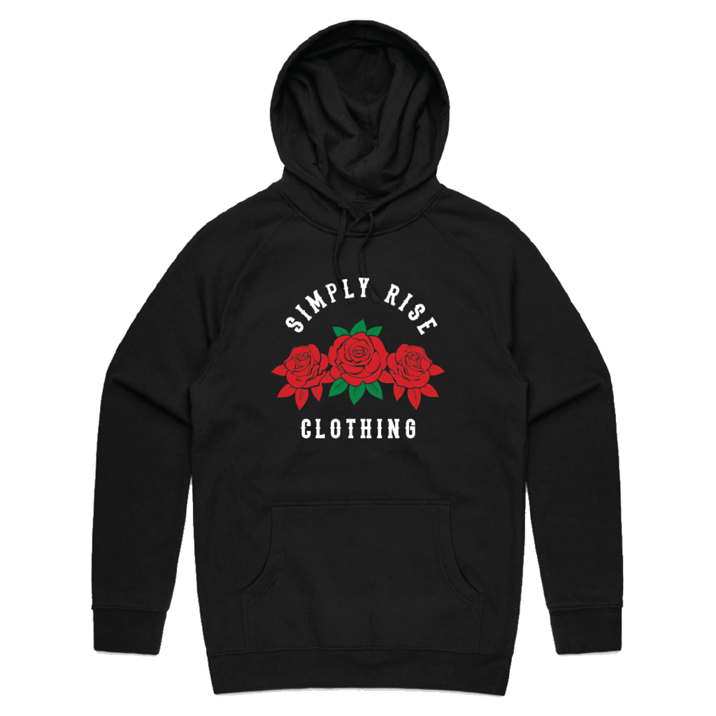 Black Rose Hoodie For Unisex