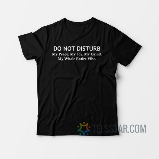 Do Not Disturb My Peace My Joy My Grind T-Shirt