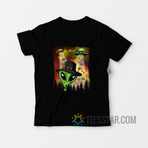 Alien UFO Invasion Of Thanksgiving Y'All T-Shirt