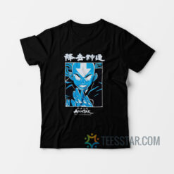 Avatar The Last Airbender Blue & White Aang Portrait T-Shirt