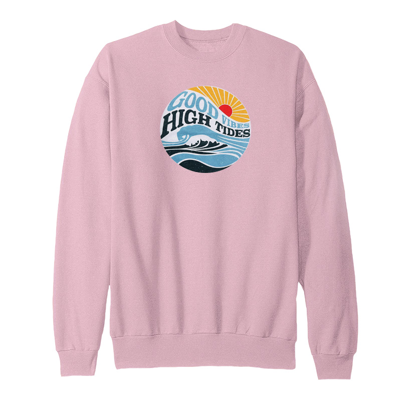 Good Vibes High Tides Graphics Sweatshirt