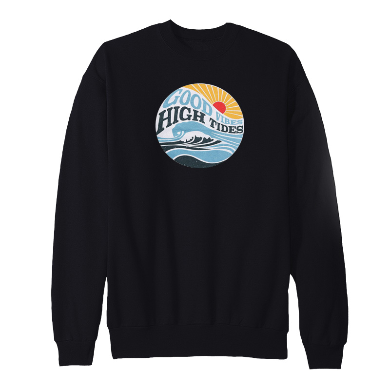 Good Vibes High Tides Graphics Sweatshirt
