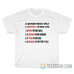 Vtg 90s Four Animals T-Shirt Vtg 90s Four Animals T-Shirt A Women Need Four Animals In Their Lives T-Shirt