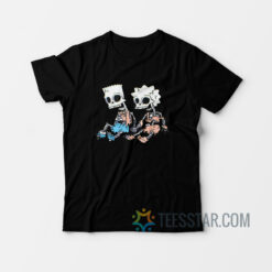 Bart Simpsons And Lisa Skeleton T-Shirt