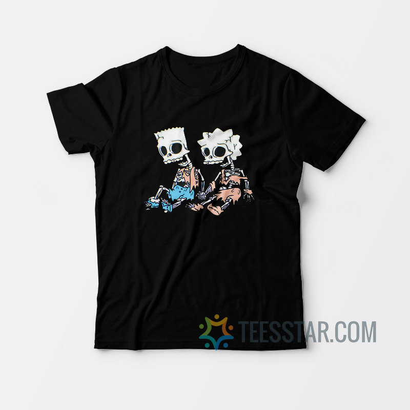 Bart Simpsons And Lisa Skeleton T-Shirt