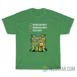 Ninja Turtles Republican Party Democratic Party Pizza Party T-Shirt