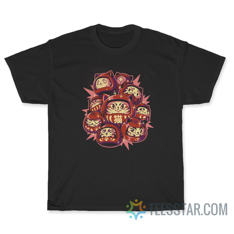 Funny Daruma Cats T-Shirt