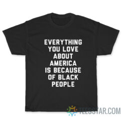 Everything You Love About America Is Because Of Black People T-Shirt