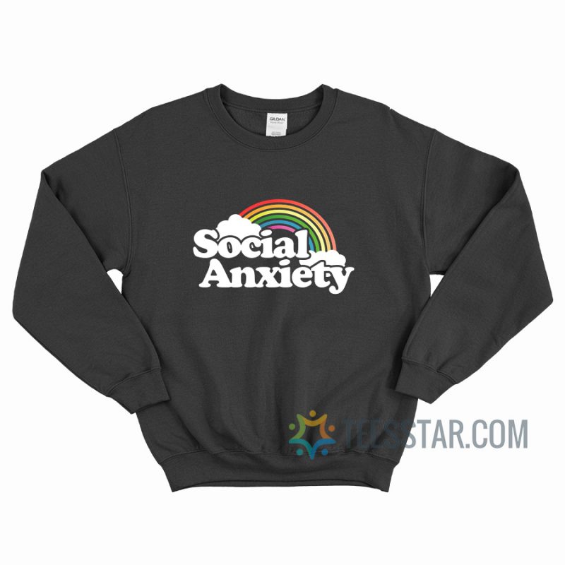 Social Anxiety Retro Rainbow Sweatshirt