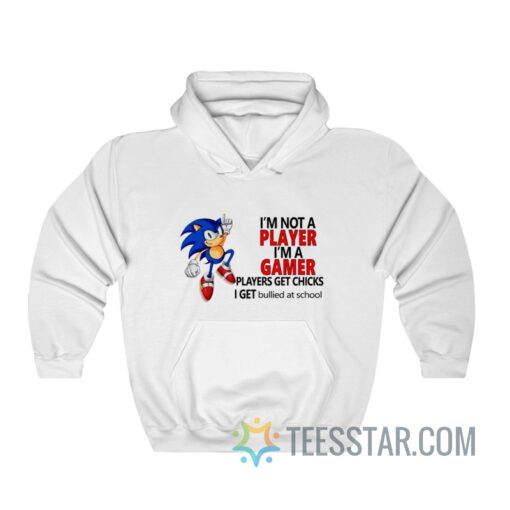 Sonic I’m Not A Player I’m A Gamer Players Get Chicks Hoodie