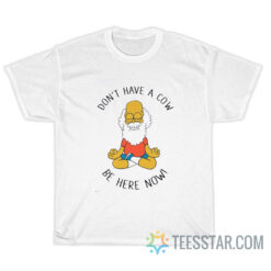 Don't Have A Cow Be Here Now The Simpsons T-Shirt