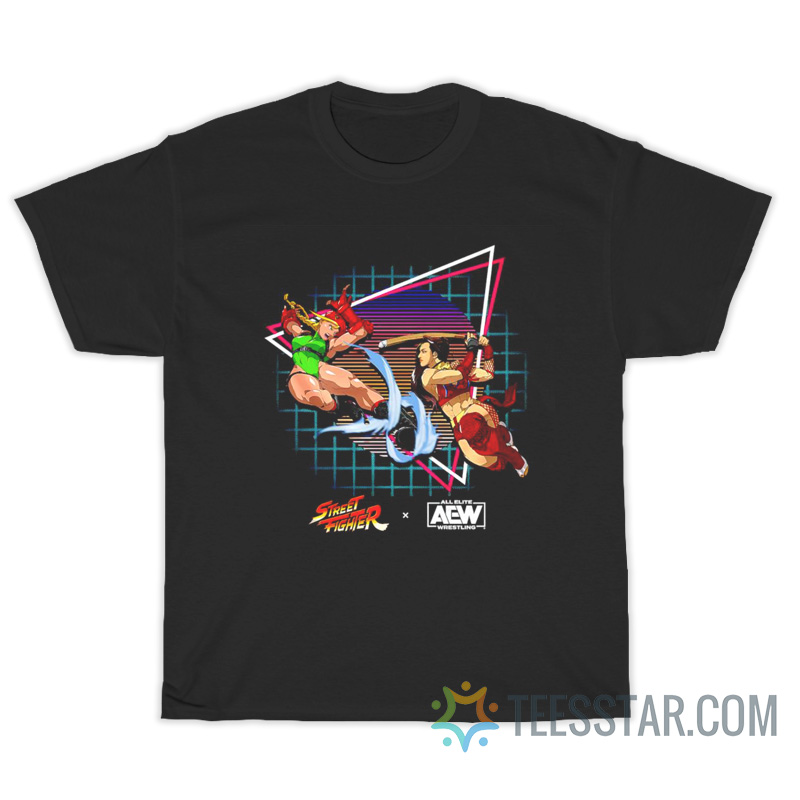 Shida Vs Cammy Street Fighter AEW T-Shirt