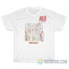 Red Taylor Version From The Vault Word Search Puzzle T-Shirt