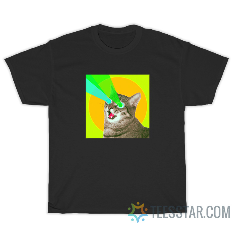 Funny Cat Eye Laser Gif Meme T-Shirt