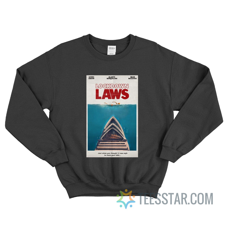 Lockdown Laws Jaws Parody Sweatshirt