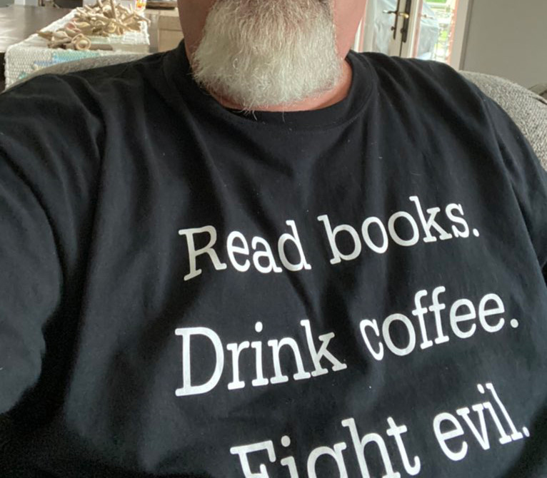 Read Books Drink Coffee Fight Evil T-Shirt