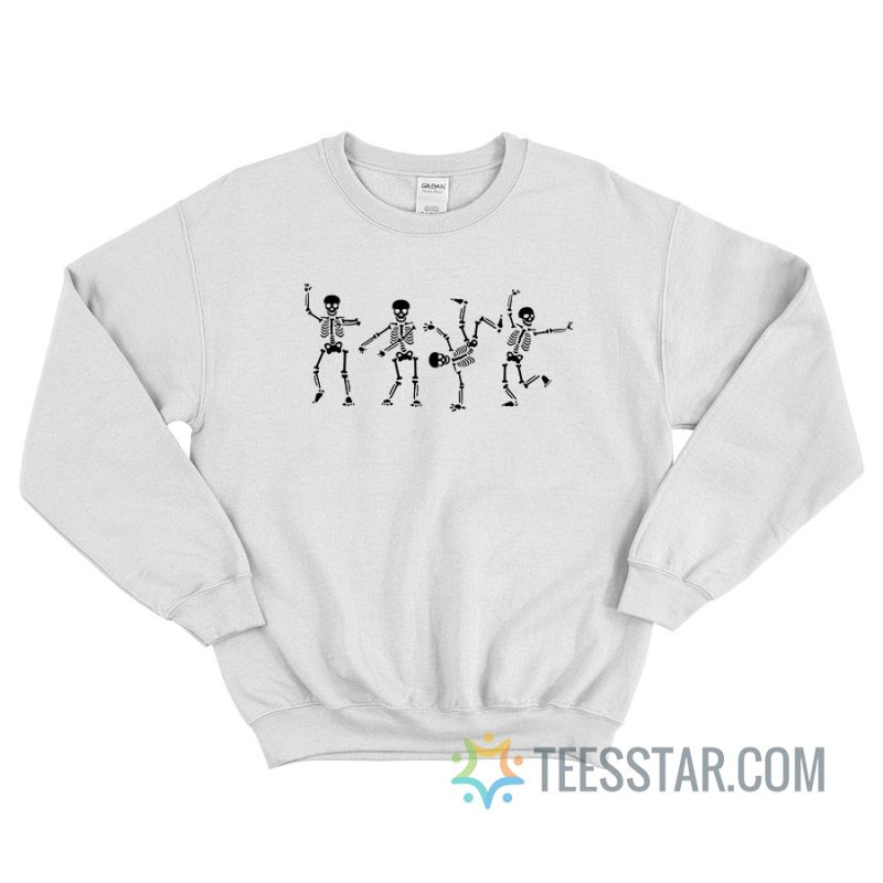 Dancing Halloween Skeleton Sweatshirt For Unisex 