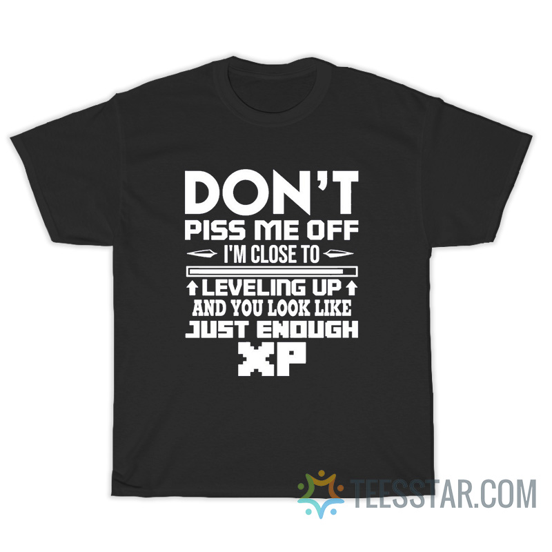 Don't Piss Me Off I'm Close To Leveling Up And You Look Like Just Enough XP T-Shirt