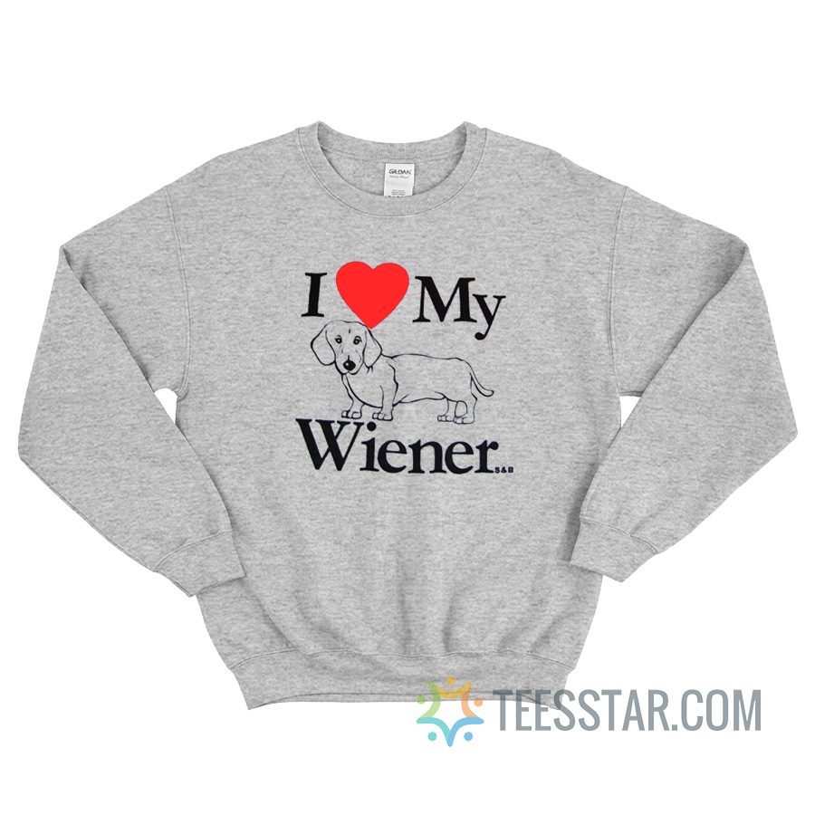 I Love My Wiener Dachshund Dog Sweatshirt