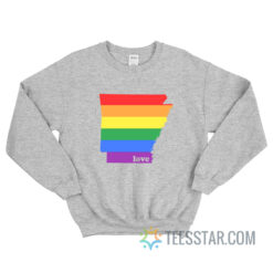 Love Pride Arkansas Maps Sweatshirt