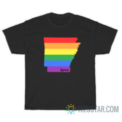 Love Pride Arkansas Maps T-Shirt