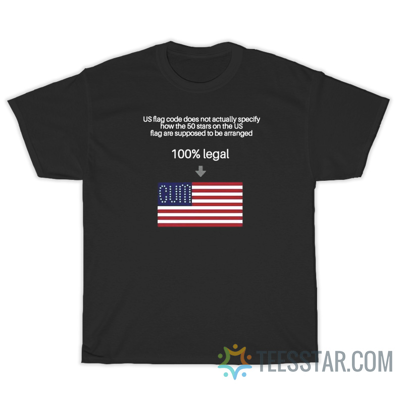 US Flag Code 100% Legal Cum T-Shirt