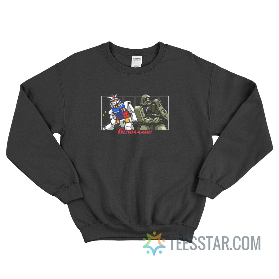 Gundaaamn Gundam Damn Meme Sweatshirt
