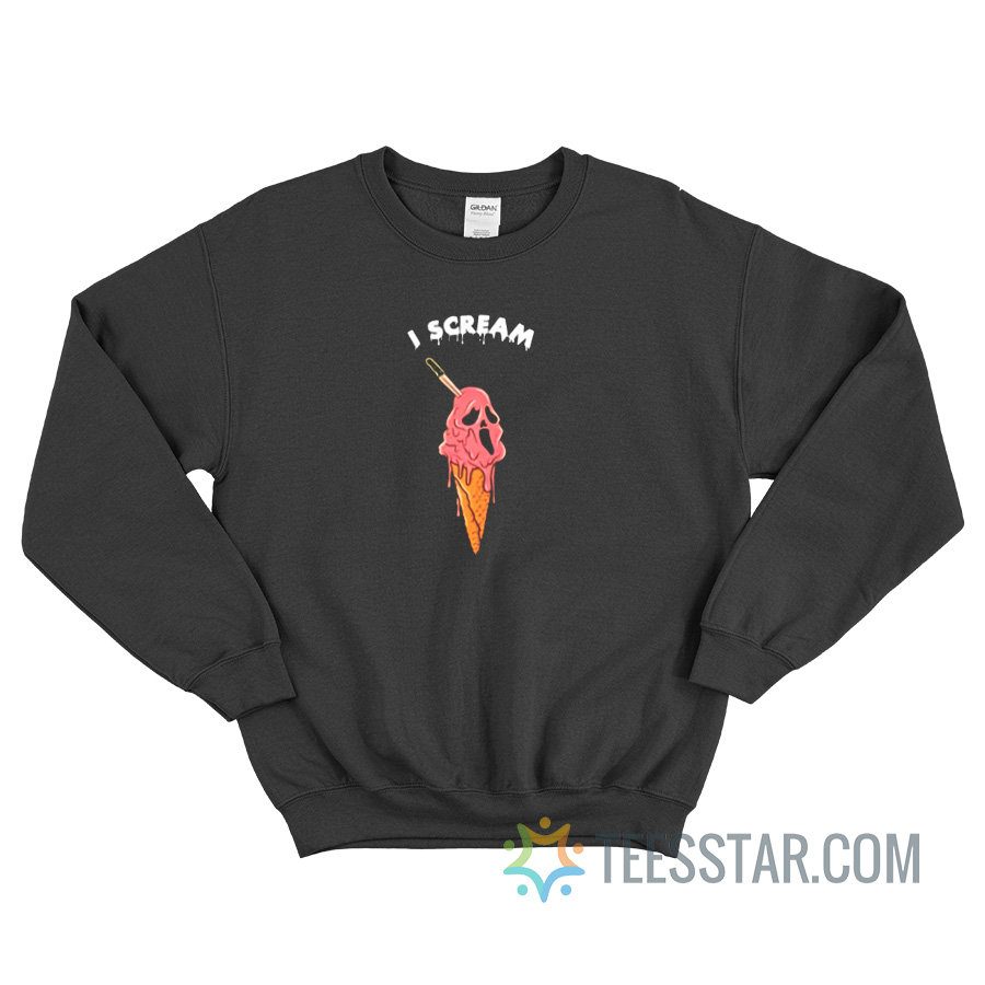 I Scream Horror Pink Ice Cream Sweatshirt