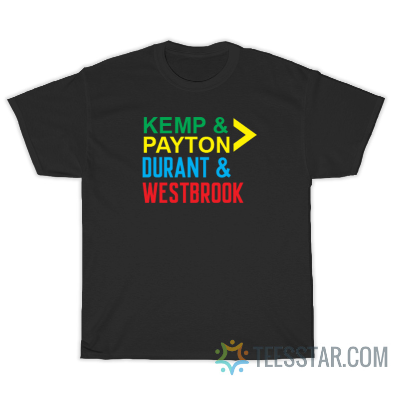 Kemp Payton Durant Westbrook T-Shirt For Unisex