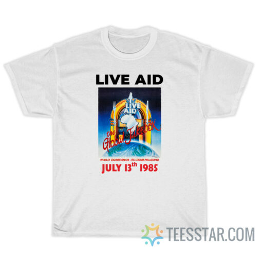 Live Aid The Global Jukebox T-Shirt For Unisex