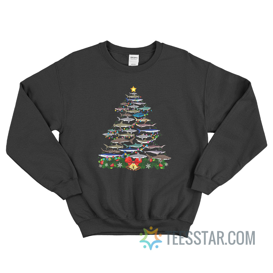 Shark Christmas Tree Shark Lovers Sweatshirt