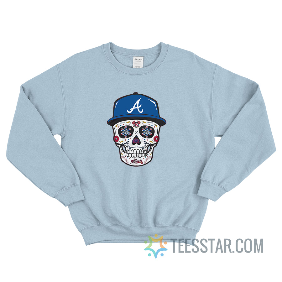 Los Bravos Sugar Skull With Hat Sweatshirt