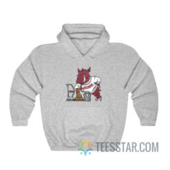 Coach Sam Pittman Arkansas Razorbacks Mascot Trophy Hoodie