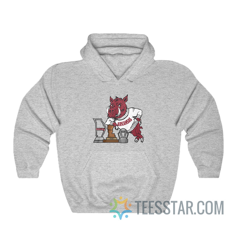 Coach Sam Pittman Arkansas Razorbacks Mascot Trophy Hoodie