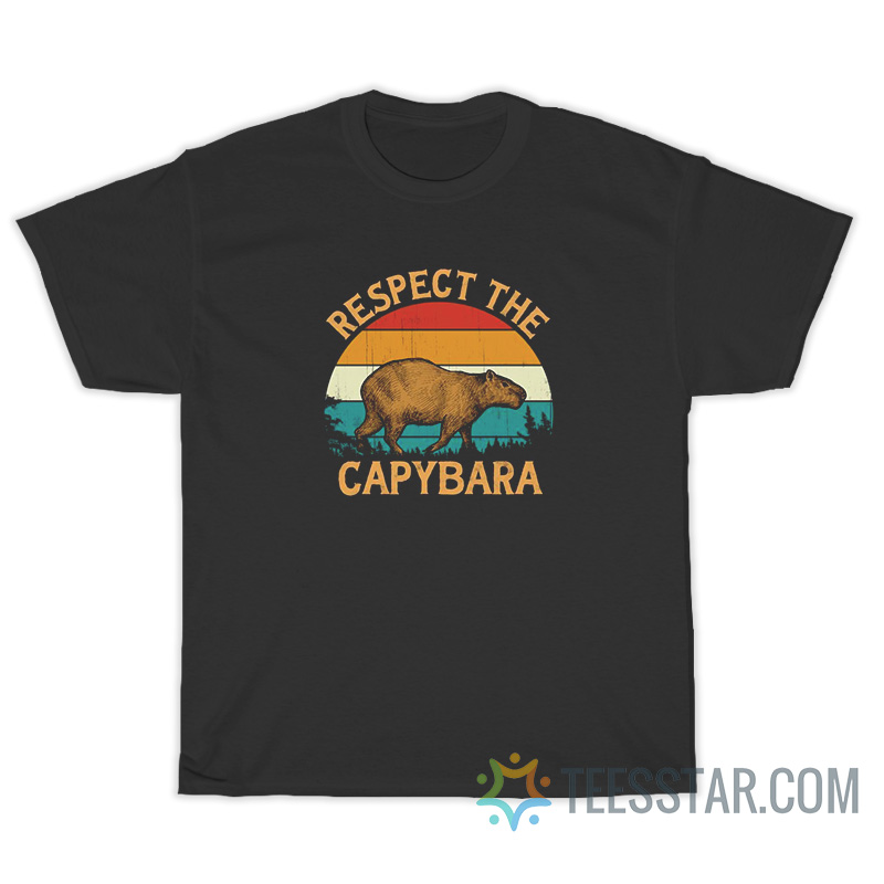 Vintage Retro Respect The Capybara T-Shirt