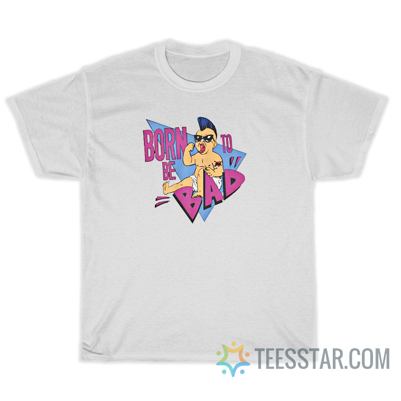 Born to Be Bad TWINS 80s Punk Baby Retro T-Shirt