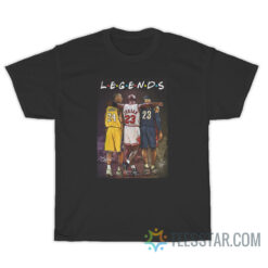 Kobe Bryant Michael Jordan LeBron James Legends Friends Signatures T-Shirt