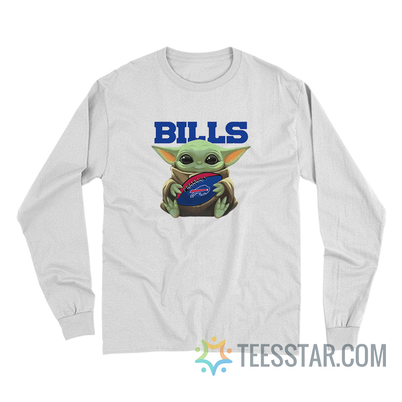 Baby Yoda Bills Mafia Football Long Sleeve
