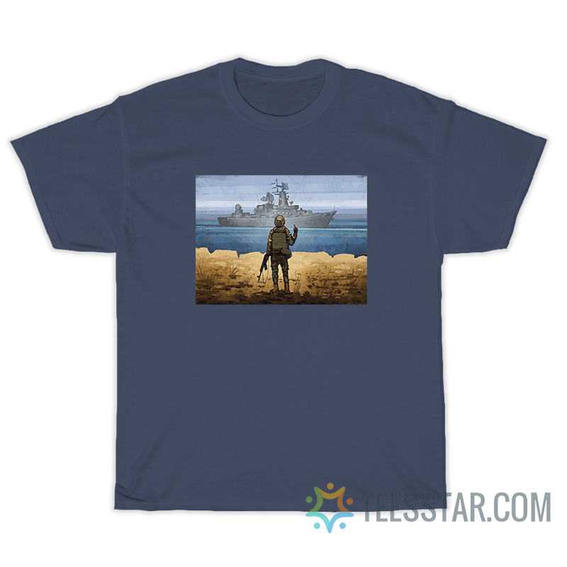Russian Warship Go Fuck Yourself Stamp T-Shirt
