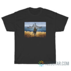 Russian Warship Go Fuck Yourself Stamp T-Shirt