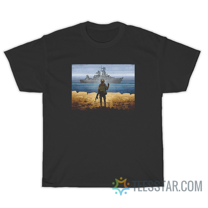 Russian Warship Go Fuck Yourself Stamp T-Shirt
