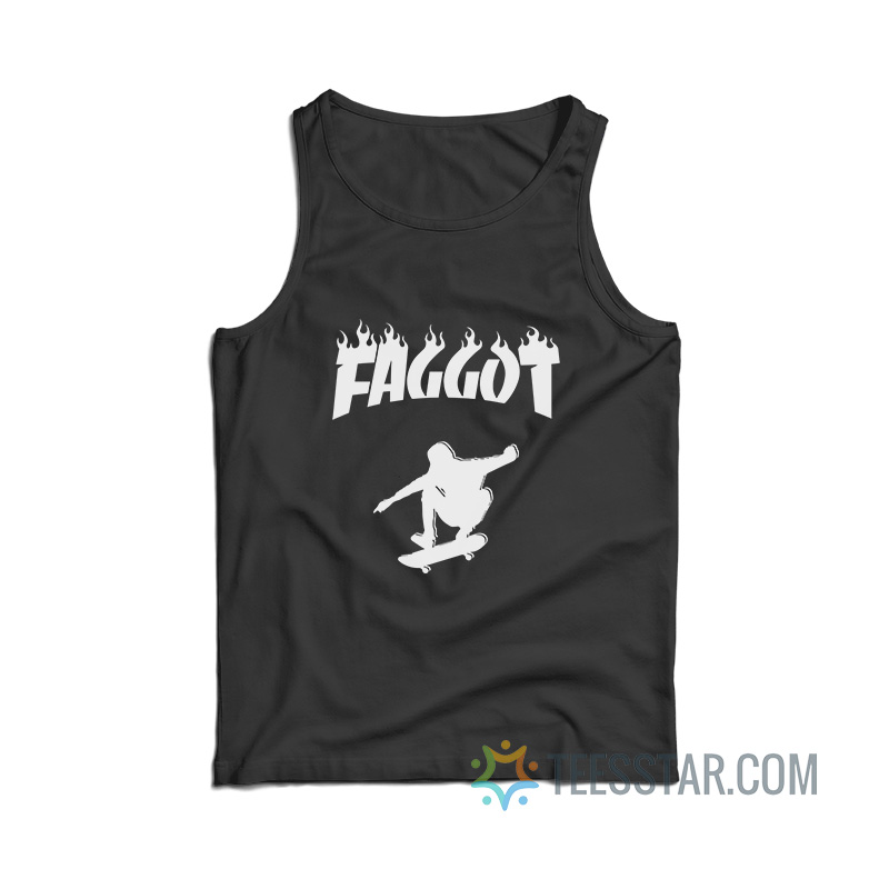 Faggot Skater Thrasher Parody Tank Top