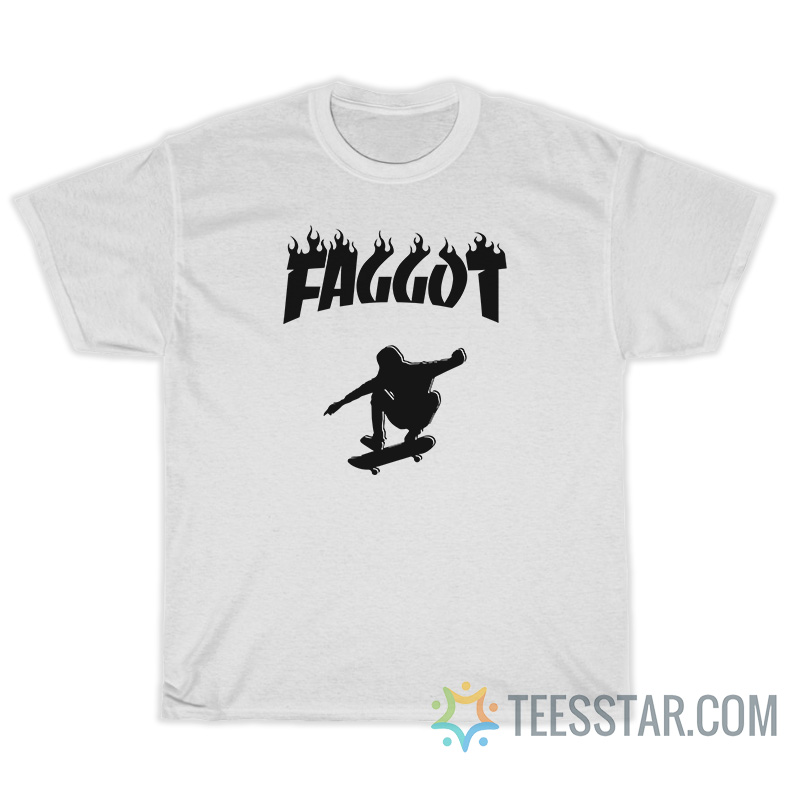 Faggot Skater Thrasher Parody T-Shirt